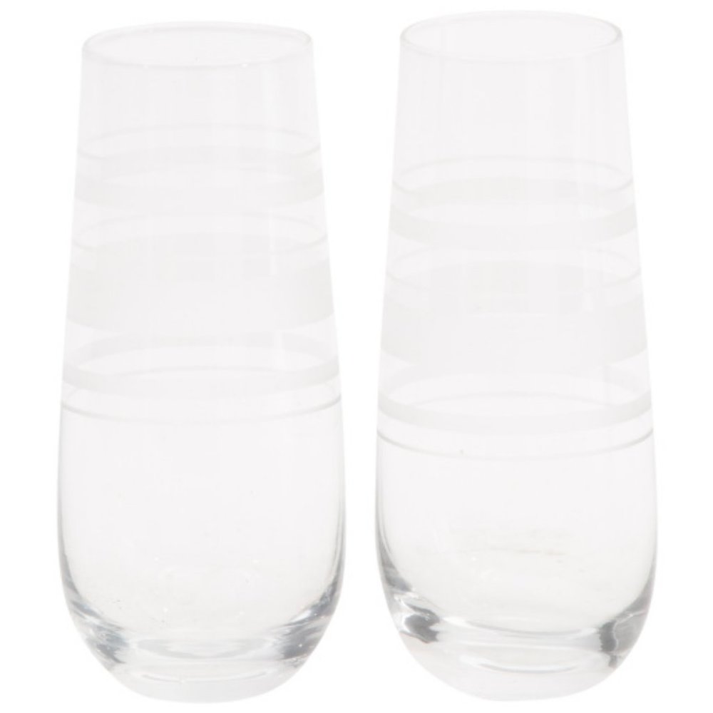 Kate Spade hampton street etched stemless flutes - NWT